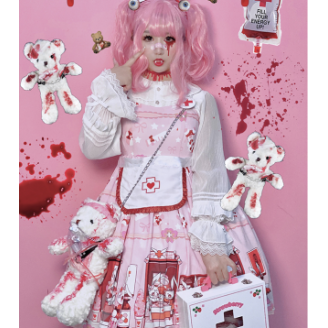 Doll Hospital Guro Lolita Dress JSK by Diamond Honey (DH108)